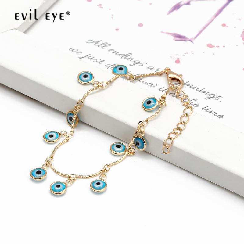 EVIL EYE Blue Turkish Evil Eye Charm Bracelet Gold Silver Color Adjustable Tassel Bracelet Fashion Jewelry for Women Girls LE587
EVIL EYE Blue Turkish Evil Eye Charm Bracelet Gold Silver Color Adjustable Tassel Bracelet Fashion Jewelry for Women Girls LE587