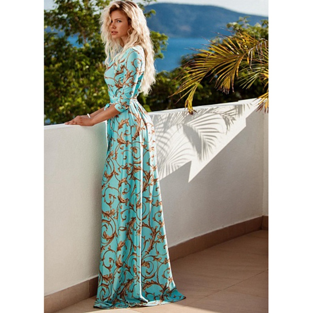 2021 Female Floral Print Maxi Bohemian Half Sleeve with Low-necked Lace Dress Ladies Summer Split Beach Femme 3dx9, Macaw blue green.
2021 Female Floral Print Maxi Bohemian Half Sleeve with Low-necked Lace Dress Ladies Summer Split Beach Femme 3dx9, Macaw blue green.