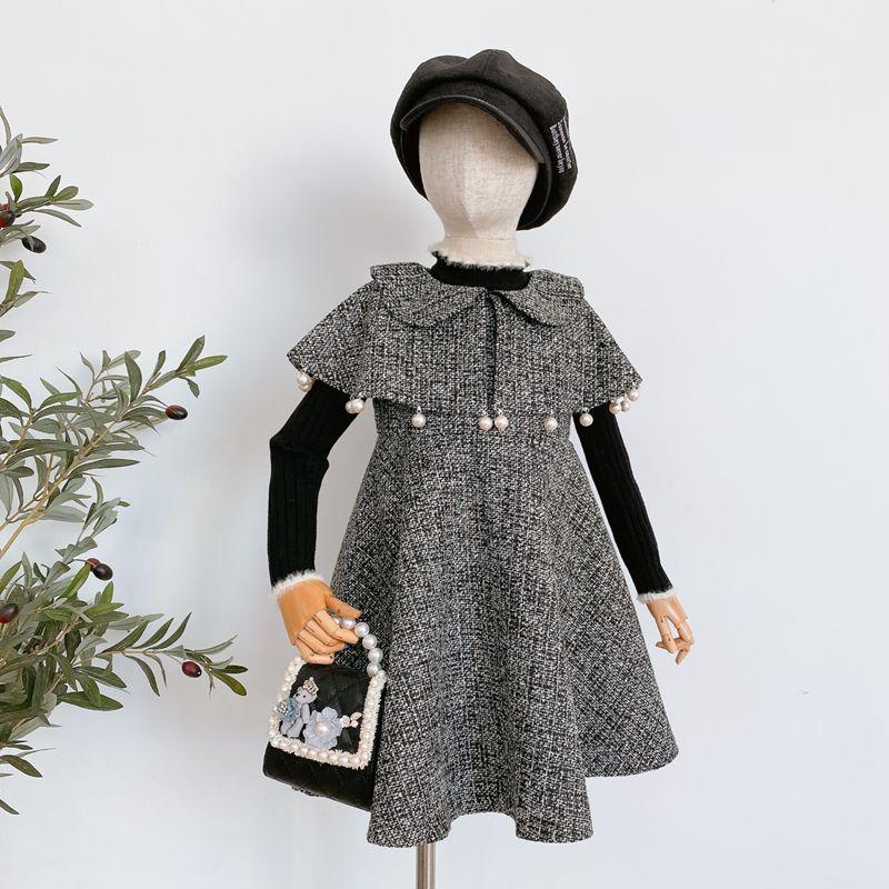 Girls' woolen vest dress 2020 autumn new Korean version of foreign style fake two-piece handmade beaded shawl-style woolen dress, Light brown
Girls' woolen vest dress 2020 autumn new Korean version of foreign style fake two-piece handmade beaded shawl-style woolen dress, Light brown