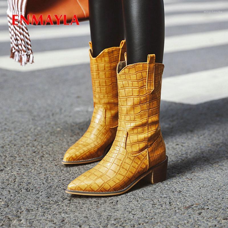 ENMAYLA 2020 Slip-On Mid-Calf Boots Square Heel Winter Boots Women Sexy PU Pointed Toe Short Plush Basic Women Shoes Size 34-431, Black
ENMAYLA 2020 Slip-On Mid-Calf Boots Square Heel Winter Boots Women Sexy PU Pointed Toe Short Plush Basic Women Shoes Size 34-431, Black