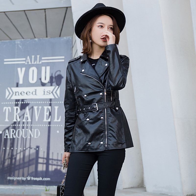 2021 New Autumn for Women of the Plutonium Soft Turndown Leather Jacket Collar Black Female Thin HX69
2021 New Autumn for Women of the Plutonium Soft Turndown Leather Jacket Collar Black Female Thin HX69