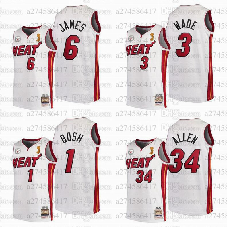 Custom Men women youth basketball jersey 6 James 3 Wade 1 Bosh 34 Allen 2012-13 Hardwoods Classics retro Finals 25th Jerseys -6XL
Custom Men women youth basketball jersey 6 James 3 Wade 1 Bosh 34 Allen 2012-13 Hardwoods Classics retro Finals 25th Jerseys -6XL