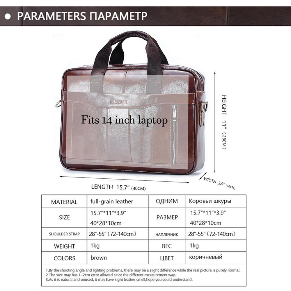 Fashion Men Briefcase Genuine Leather Bussiness Handbag Laptop Messenger Bag Shoulder Crossbody Bags for Male Office Hand Tote LJ201012