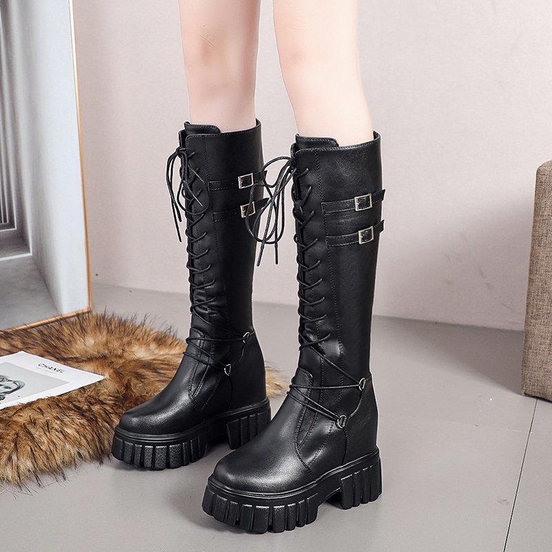2020 Winter Woman Mid Calf Boots Luxury Designers Chunky Women's Platform Padded Boots Fashion Gladiator Shoes Women 10cm High1, Black
2020 Winter Woman Mid Calf Boots Luxury Designers Chunky Women's Platform Padded Boots Fashion Gladiator Shoes Women 10cm High1, Black