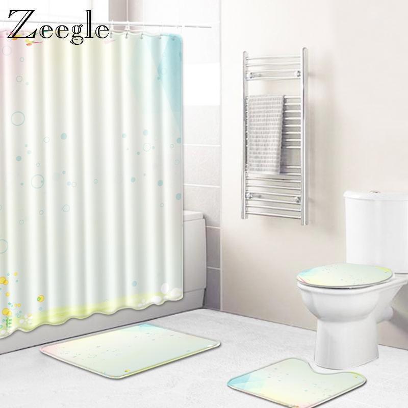 Zeegle 4Pcs Bath Mat Set Anti Slip Carpet Waterproof Shower Curtain Lid Toilet Cover Shower Room Doormat Modern Area Soft Rug1
Zeegle 4Pcs Bath Mat Set Anti Slip Carpet Waterproof Shower Curtain Lid Toilet Cover Shower Room Doormat Modern Area Soft Rug1