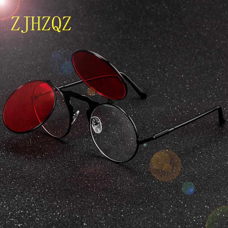 Fashion Flip Up Sunglasses Steampunk Vintage Retro Style Spring Legs Clamshell Double Black Red Small Round Lens Eyewears Oculos
Fashion Flip Up Sunglasses Steampunk Vintage Retro Style Spring Legs Clamshell Double Black Red Small Round Lens Eyewears Oculos