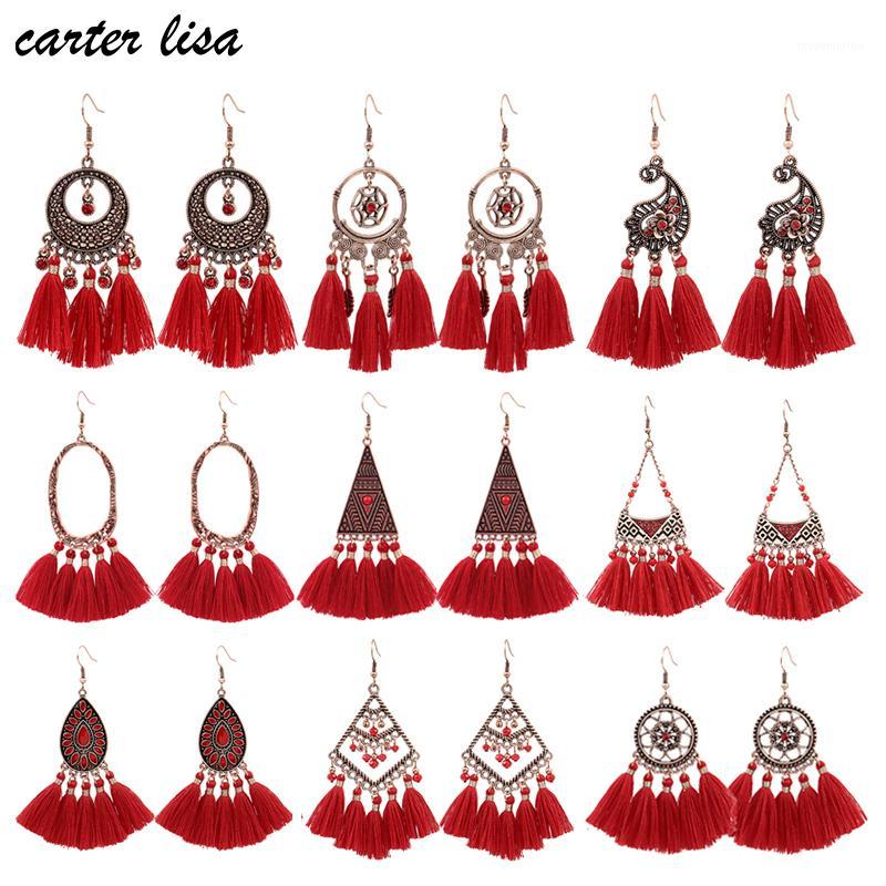 LISA Drop Earrings for Women Red Tassel Earrings Fashion Bohemian Metal Dangle 2020 Brincos Female Vintage1
LISA Drop Earrings for Women Red Tassel Earrings Fashion Bohemian Metal Dangle 2020 Brincos Female Vintage1