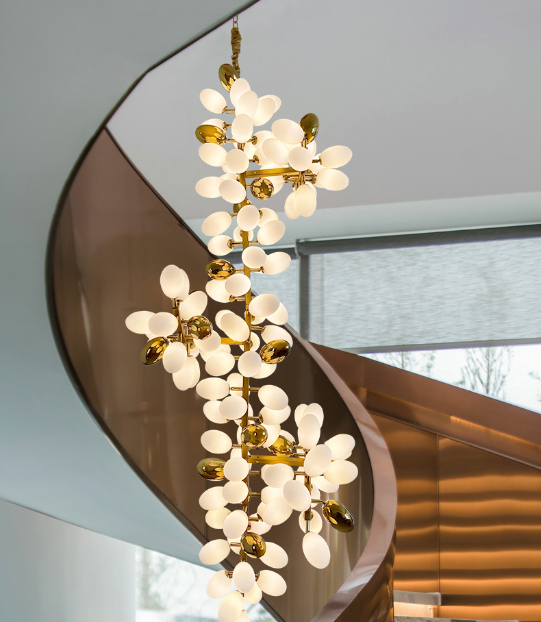 Living room lamp Lamp staircase copper blue crystal villa full back hollow double branch dining chandelier modern
Living room lamp Lamp staircase copper blue crystal villa full back hollow double branch dining chandelier modern