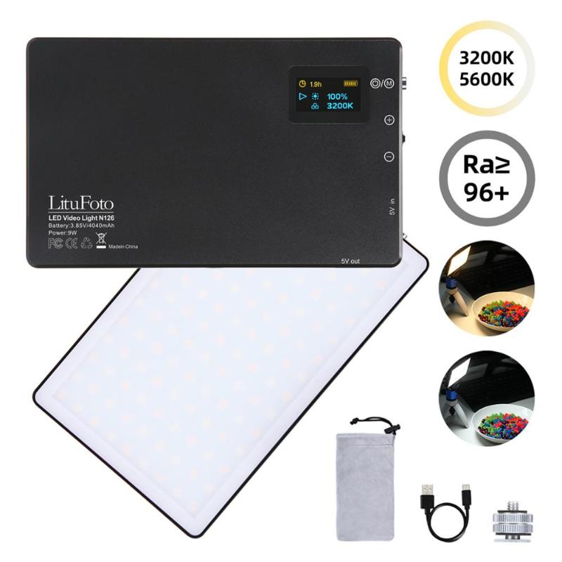 LituFoto N126 Bi-color 3200K-5600K Mini Video LED Light Portable Fill Light Built-in Battery for Phone Camera Shooting Studio
LituFoto N126 Bi-color 3200K-5600K Mini Video LED Light Portable Fill Light Built-in Battery for Phone Camera Shooting Studio