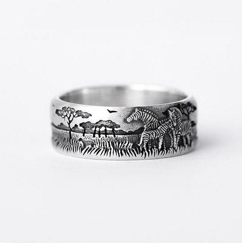 2020 Fashion Design Thai Silver Color Retro Creative Zebra Forest Park Ring Women Vintage Engagement Ring Lovers Gift Jewelry
2020 Fashion Design Thai Silver Color Retro Creative Zebra Forest Park Ring Women Vintage Engagement Ring Lovers Gift Jewelry