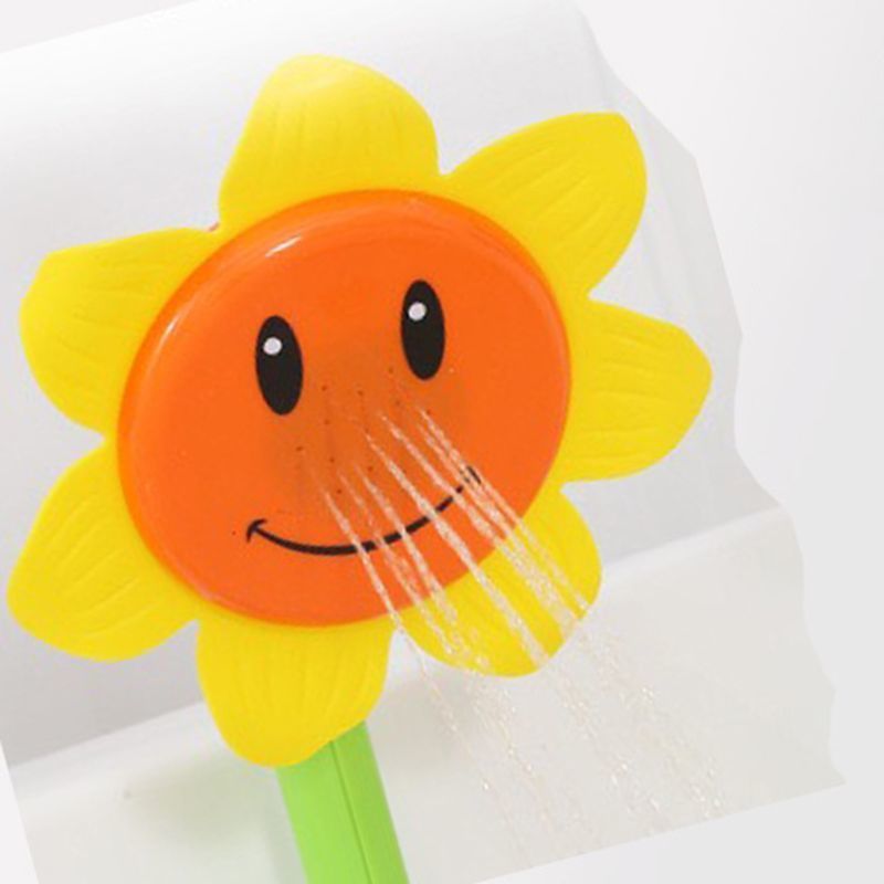 Kids Sunflower Shower Spray Water Squirt Fun Interactive BPA Free Bathtub Toys for Toddlers Children LJ201019
