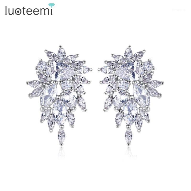 LUOTEEMI New Elegant Design Flower Stud Earrings for Women Bridal Wedding Water Drop Cubic Zircon Fashion Jewelry Gift Brincos1
LUOTEEMI New Elegant Design Flower Stud Earrings for Women Bridal Wedding Water Drop Cubic Zircon Fashion Jewelry Gift Brincos1