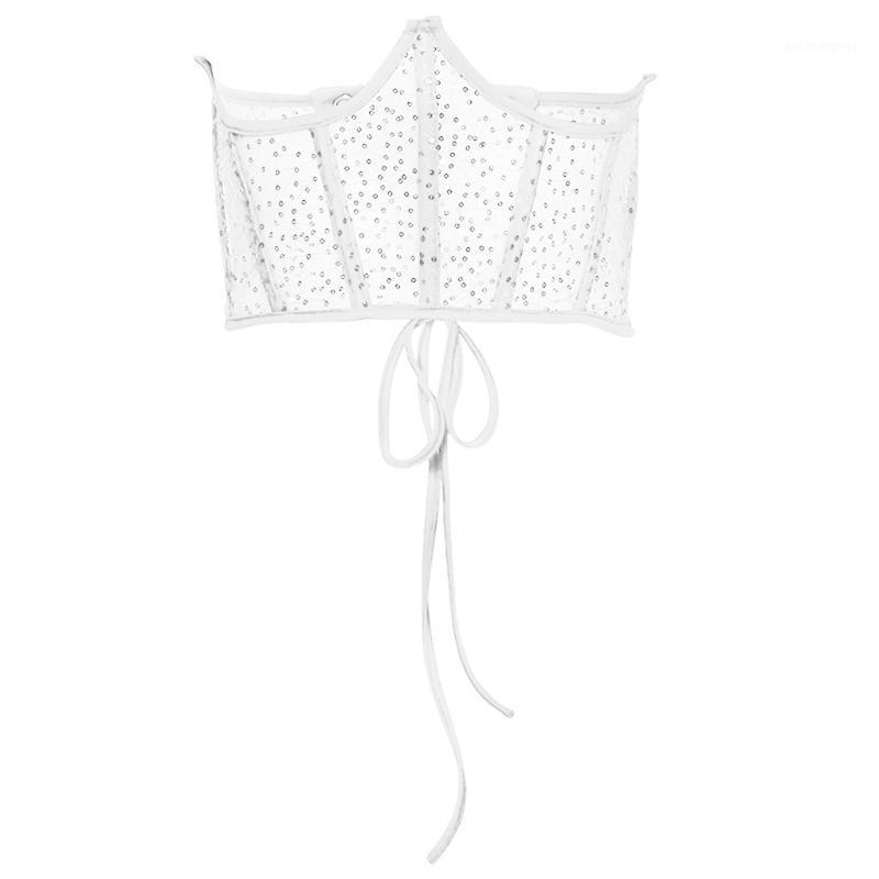 Belts Women Sheer Lace Mesh Corset Underbust Bustiers Glitter Sequins Solid Color Wide Waist Belt Shaper Cincher Tie Bandage Slim, Black;brown
Belts Women Sheer Lace Mesh Corset Underbust Bustiers Glitter Sequins Solid Color Wide Waist Belt Shaper Cincher Tie Bandage Slim, Black;brown