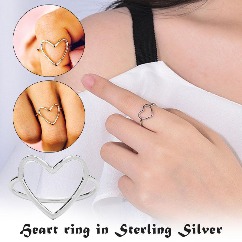 Statements Heart Ring S925 Sterling Silver Heart Shaped Ring Women Simple Hollow Love Adjustable Open DAG-ship
Statements Heart Ring S925 Sterling Silver Heart Shaped Ring Women Simple Hollow Love Adjustable Open DAG-ship