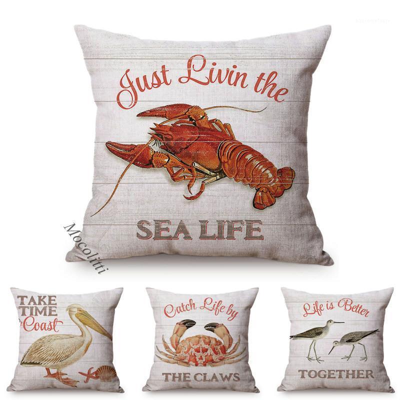 Ocean Animal Pattern Cushion Cover Lobster Crab Letter Printing Home Decoration Bed Sofa Throw Pillow Case Square Cushions Cover1, M507-1
Ocean Animal Pattern Cushion Cover Lobster Crab Letter Printing Home Decoration Bed Sofa Throw Pillow Case Square Cushions Cover1, M507-1