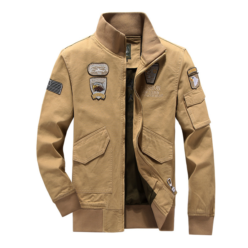 Jackets Fashion Trend Men Casual Cold and Warm Military, Black;brown