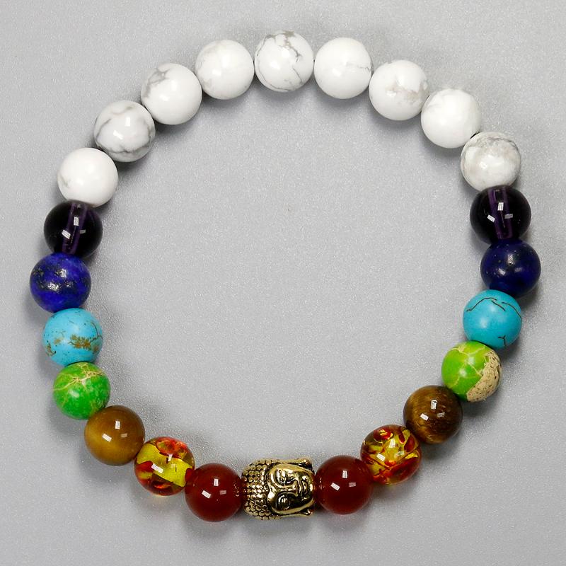 8mm White Howlite Buddha Bracelets Natural Stone For Women Beaded Bracelet 7 Chakra Energy Power Yoga Jewelry 
8mm White Howlite Buddha Bracelets Natural Stone For Women Beaded Bracelet 7 Chakra Energy Power Yoga Jewelry