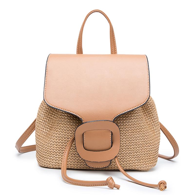 Fashion Women Backpacks small Straw Shoulder bag Casual Beach Splicing Backpack Teenage Girl Quality Travel Rucksack bags bolsa, Khaki
Fashion Women Backpacks small Straw Shoulder bag Casual Beach Splicing Backpack Teenage Girl Quality Travel Rucksack bags bolsa, Khaki