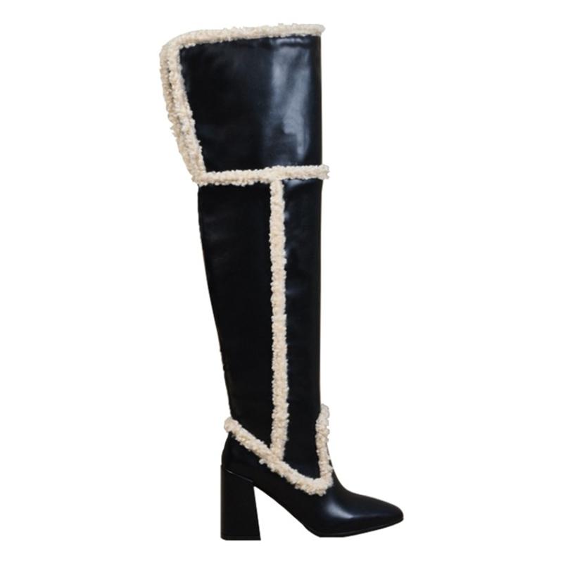 MKKHOU Over-the-knee Boots Women 2020 New Winter Leather Square Toe And Velvet Thermal Insulation High Heel Leather Winter Boots, Black
MKKHOU Over-the-knee Boots Women 2020 New Winter Leather Square Toe And Velvet Thermal Insulation High Heel Leather Winter Boots, Black
