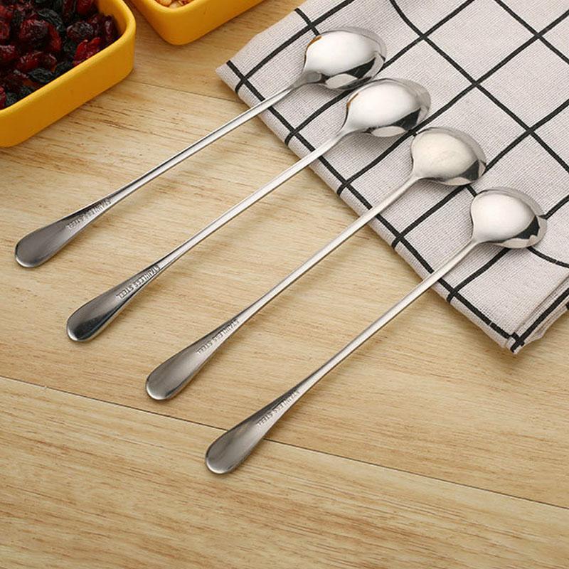 1Pcs Tableware 19CM Stirrers Oval/Round Kitchen Gadgets Silver Coffee Spoon 410 Stainless Steel Long Handle Multipurpose
1Pcs Tableware 19CM Stirrers Oval/Round Kitchen Gadgets Silver Coffee Spoon 410 Stainless Steel Long Handle Multipurpose