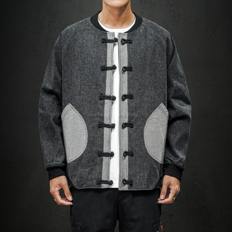 Chinese Style Gray Men Jackets Fashion Brand Designer Personality Crop Design Casual Jacket Men Zipper Autumn Tops Clothes 7706
Chinese Style Gray Men Jackets Fashion Brand Designer Personality Crop Design Casual Jacket Men Zipper Autumn Tops Clothes 7706