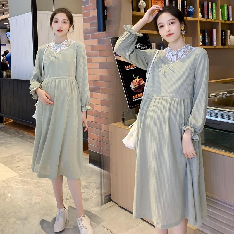 Pregnant Women Knitted Lace Turtleneck Dress Green Long Sleeve Drawstring Waist Maternity Dress Plus Size Pregnancy Cotton, Army green
Pregnant Women Knitted Lace Turtleneck Dress Green Long Sleeve Drawstring Waist Maternity Dress Plus Size Pregnancy Cotton, Army green