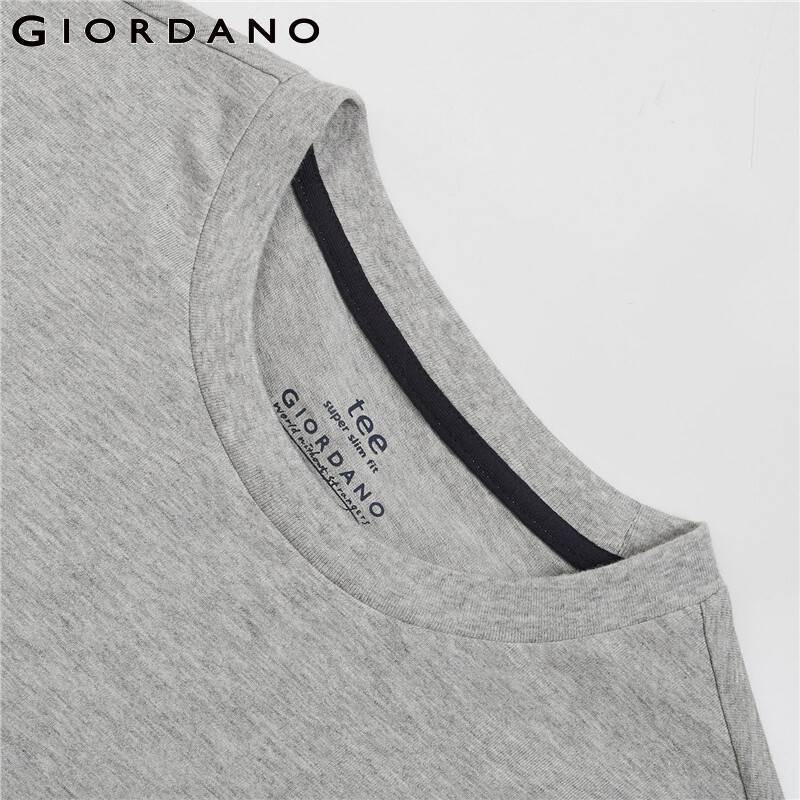Giordano Men Tshirt Long Sleeve Tee Shirt Homme De Marque Solid T Shirt For Men 100% Cotton Camisetas Hombre Soft Men Clothes 201202