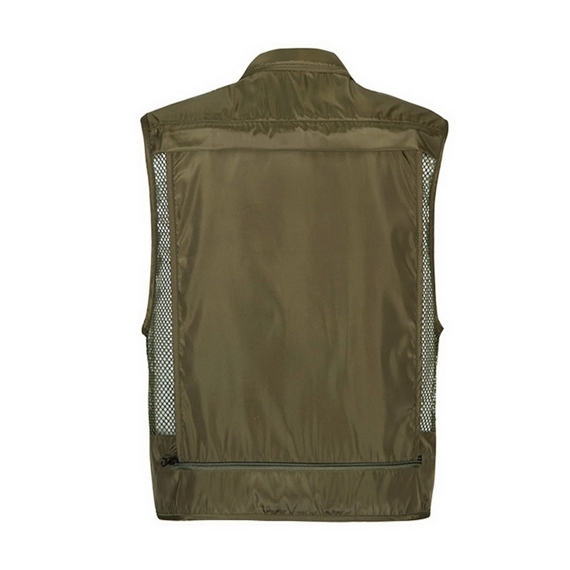 Camo Mesh Multi-Pocketed Fishing And Hunting Vest For Men - Breathable Lightweight