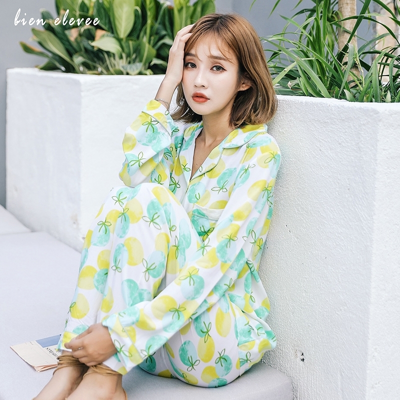 Women's Pajamas Sets Two-piece Sleepwear Home Suit for Ladies Spring Autumn Long-sleeved Turn-down Collar Female Casual Homewear 201113, Color 04
Women's Pajamas Sets Two-piece Sleepwear Home Suit for Ladies Spring Autumn Long-sleeved Turn-down Collar Female Casual Homewear 201113, Color 04