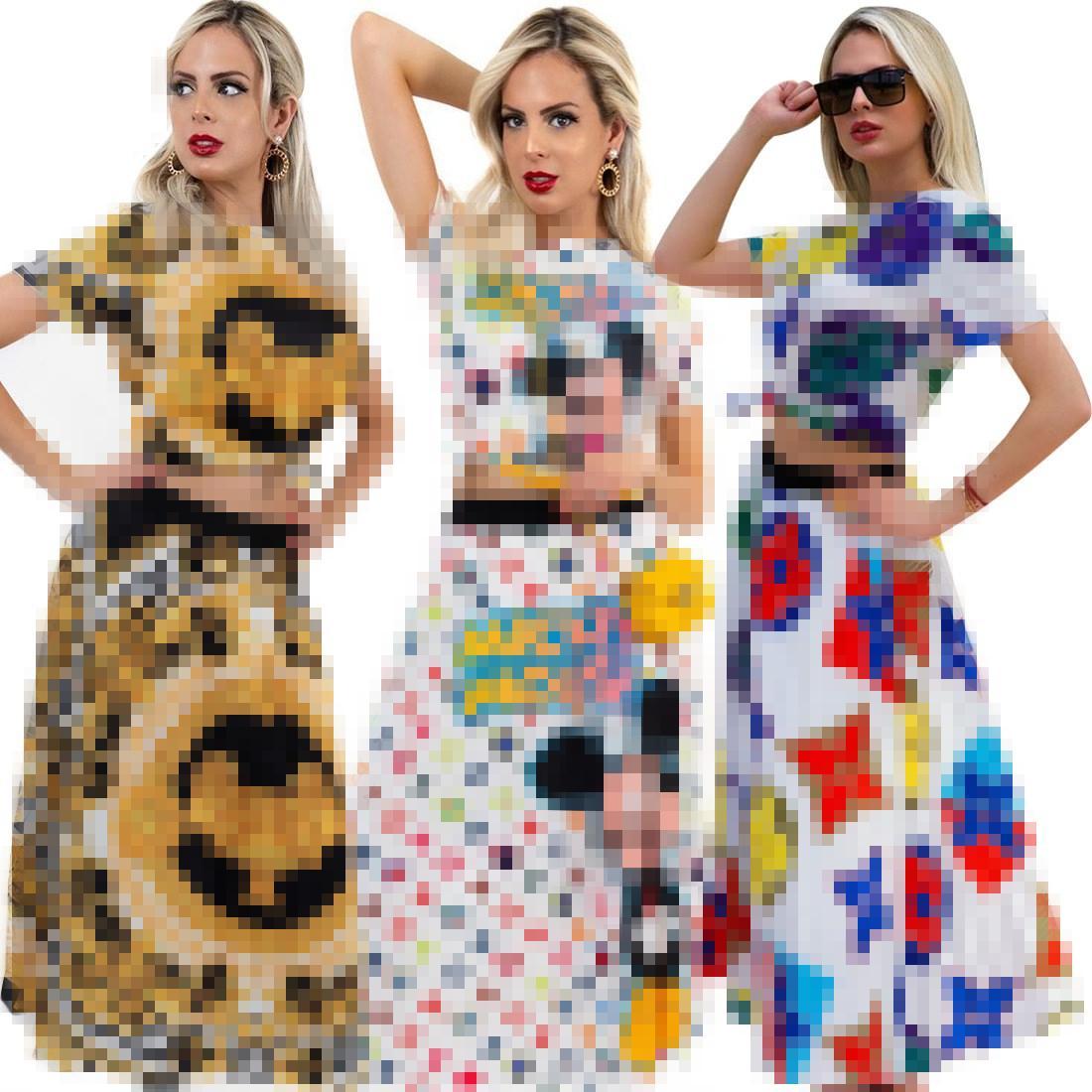 European and American Two Piece Dress Letter Printing Women's Fashion Casual Short-sleeved Suit Tshirt + Pleated Skirt Party Size S-2XL, White
European and American Two Piece Dress Letter Printing Women's Fashion Casual Short-sleeved Suit Tshirt + Pleated Skirt Party Size S-2XL, White