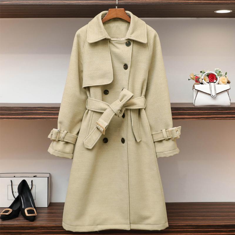 Women Korean Winter Long Double Breasted Overcoat Outwear Female Wool Coat With Belt Loose Long Sleeve Manteau Femme Hiver, As picture show
Women Korean Winter Long Double Breasted Overcoat Outwear Female Wool Coat With Belt Loose Long Sleeve Manteau Femme Hiver, As picture show