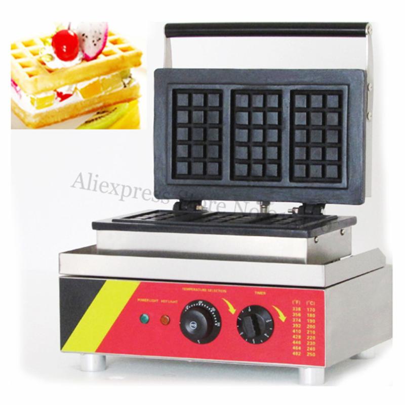 Electric Commercial Square Waffle Machine Stainless Steel Waffle Maker 3 Moulds 220V 110V 1500W Brand New
Electric Commercial Square Waffle Machine Stainless Steel Waffle Maker 3 Moulds 220V 110V 1500W Brand New