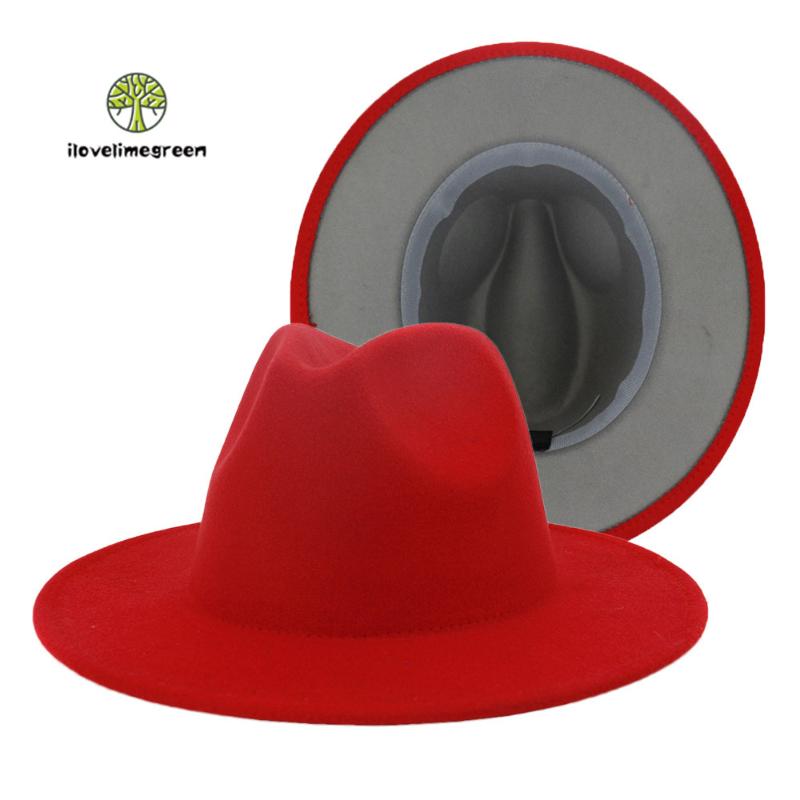 Wide Brim Hats 2021 European American Fashionable Sell British Classic Woolen Felt Fedora Hat Red Grey Patchwork Jazz Panama
Wide Brim Hats 2021 European American Fashionable Sell British Classic Woolen Felt Fedora Hat Red Grey Patchwork Jazz Panama