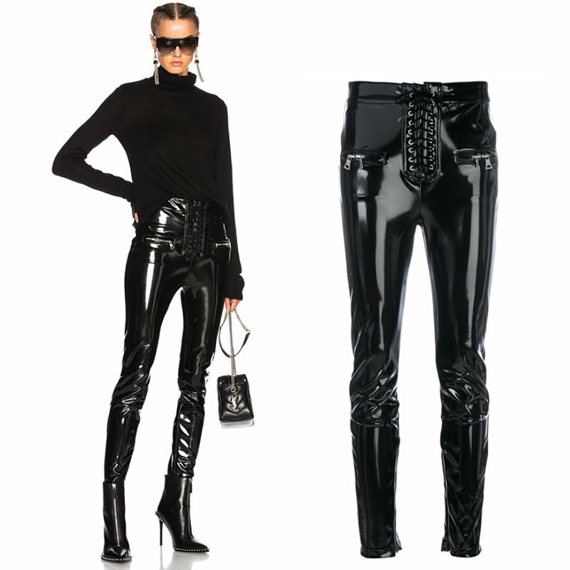 Patent mode pu divided end female2019 spring was thin waist bright plutonium leather pencil pants wj1651, Normal black length
Patent mode pu divided end female2019 spring was thin waist bright plutonium leather pencil pants wj1651, Normal black length