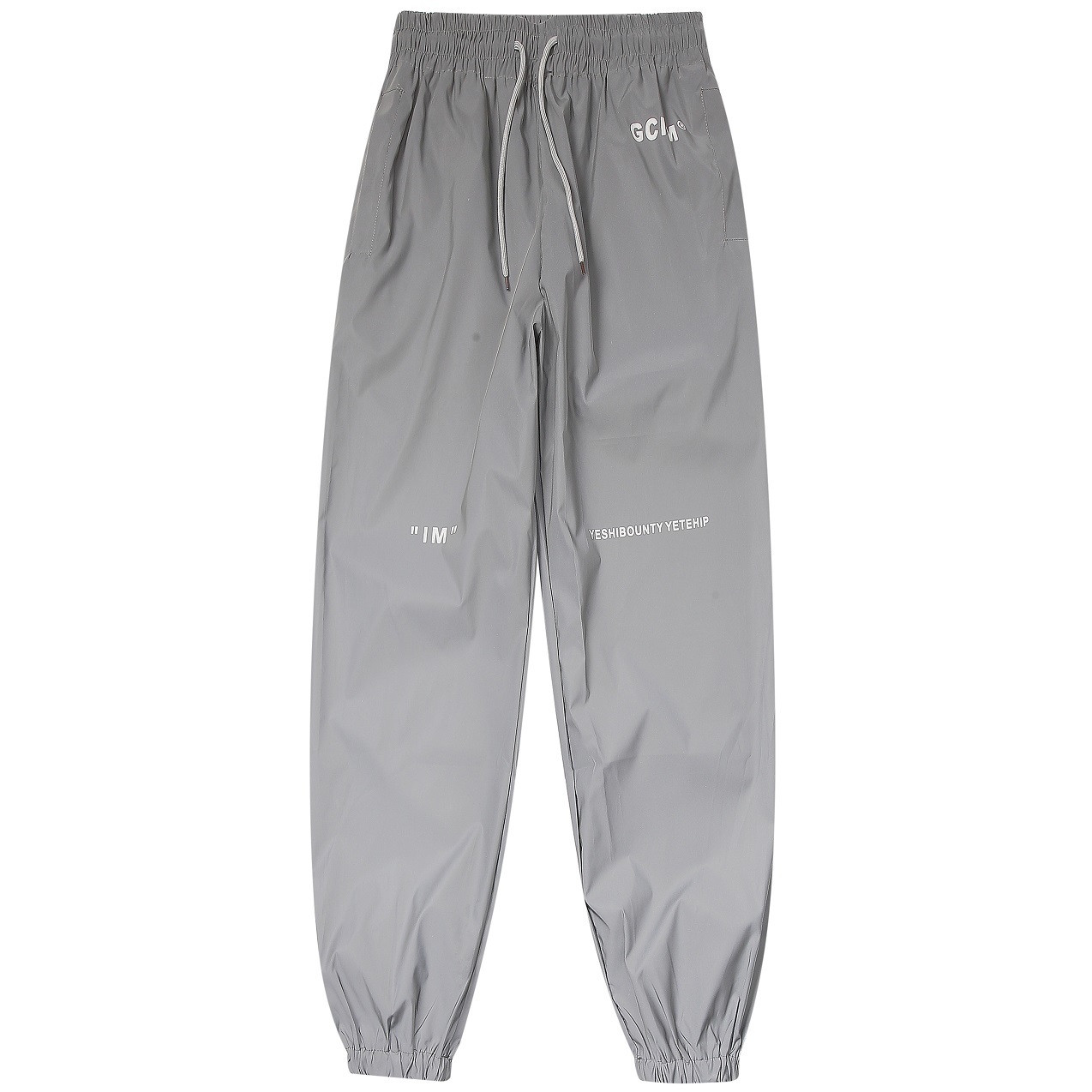 reflective jogger pants menwomen casual gray solid streetwear hip hop trousers fashion Nightclub bar clothes pencil 201110Z