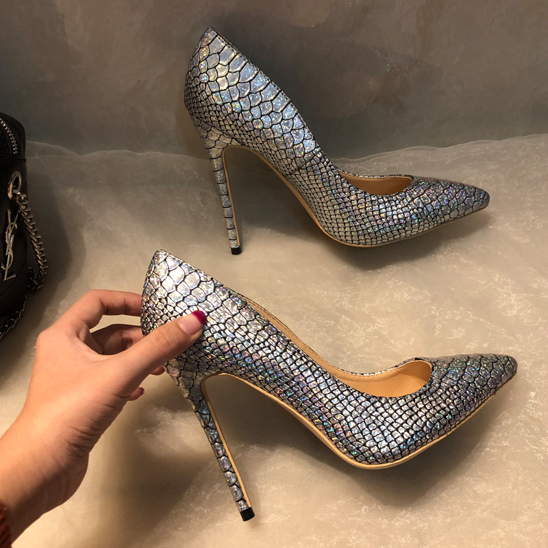 Fashion Feminine Free Designer New Silver Mark Python Patent Leather Toe Heel High Stiletto Shoes 0dar, 37
Fashion Feminine Free Designer New Silver Mark Python Patent Leather Toe Heel High Stiletto Shoes 0dar, 37