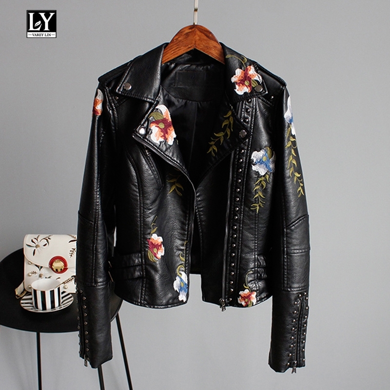 Ly Varey Lin Floral Print Embroidery Faux Soft Leather Jacket Women Pu Motorcycle Coat Female Black Punk Zipper Rivet Outerwear 210201, Beige
Ly Varey Lin Floral Print Embroidery Faux Soft Leather Jacket Women Pu Motorcycle Coat Female Black Punk Zipper Rivet Outerwear 210201, Beige