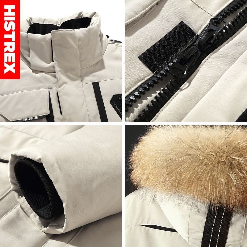 Men Long Down Jacket 90% Duck Down High Quality Thick Warm Winter Hooded Thicken Parka Coat Casual Overcoat Pockets Jackets Mens 201104