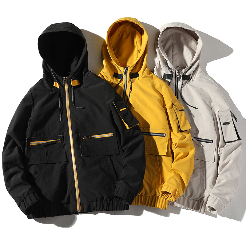 Autumn New Jacket Men's Street Trend Hooded Loose Men's Casual Multi-pocket Jacket, Yellow
Autumn New Jacket Men's Street Trend Hooded Loose Men's Casual Multi-pocket Jacket, Yellow