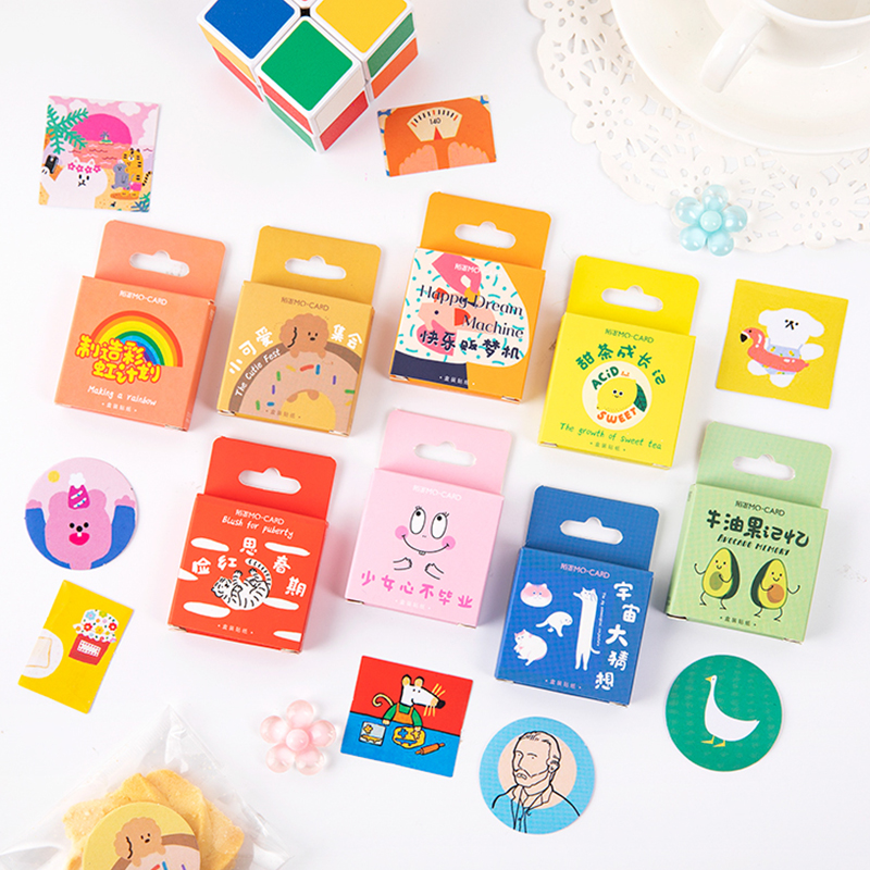 46pcs/box Multiple design Cute Cartoon Stickers Avocado blush Girly heart Rainbow Universe Deco collage Scrapbooking Stationery
46pcs/box Multiple design Cute Cartoon Stickers Avocado blush Girly heart Rainbow Universe Deco collage Scrapbooking Stationery