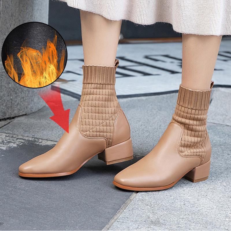 Plus Size 34-43 Fashion 2020 New Women Elastic Band Ankle Boots Ladies Classic Comfort Thick Middle Heels Female Boots1, Brown
Plus Size 34-43 Fashion 2020 New Women Elastic Band Ankle Boots Ladies Classic Comfort Thick Middle Heels Female Boots1, Brown