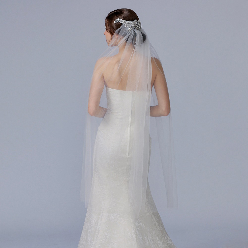 Fancy Wedding Veils Top Quality Soft Tulle with Sparkling Crystal Beads Bridal Veil Wedding Accessories Free Shipping