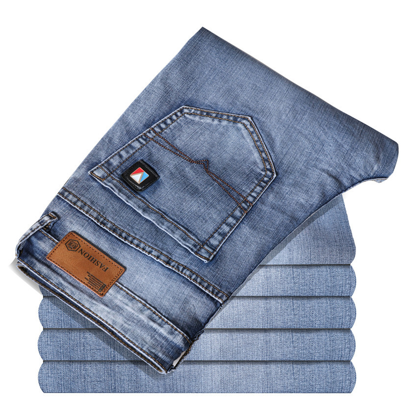 2021 New Men's Slim Elastic Fashion Cotton Quality Business Classic Style Jeans Denim Pants Trousers Male Jean OZFH, Light blue p317
2021 New Men's Slim Elastic Fashion Cotton Quality Business Classic Style Jeans Denim Pants Trousers Male Jean OZFH, Light blue p317
