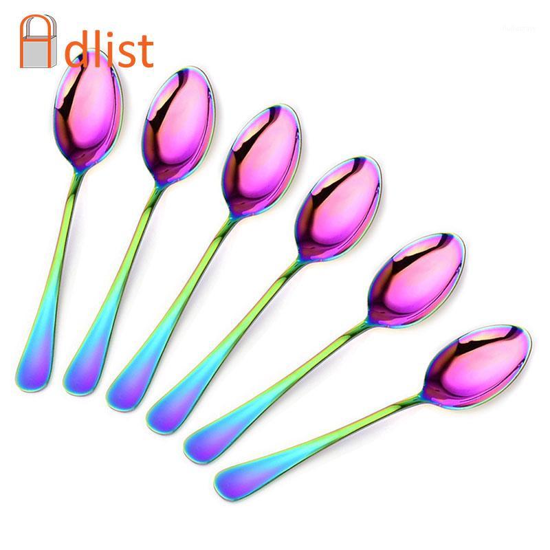 Stainless Steel Rainbow Tablespoon Large Dinner Spoon long handled Colorful Rice Spoon set Kitchen Dinnerware Cutlery8'' 20.5cm1
Stainless Steel Rainbow Tablespoon Large Dinner Spoon long handled Colorful Rice Spoon set Kitchen Dinnerware Cutlery8'' 20.5cm1