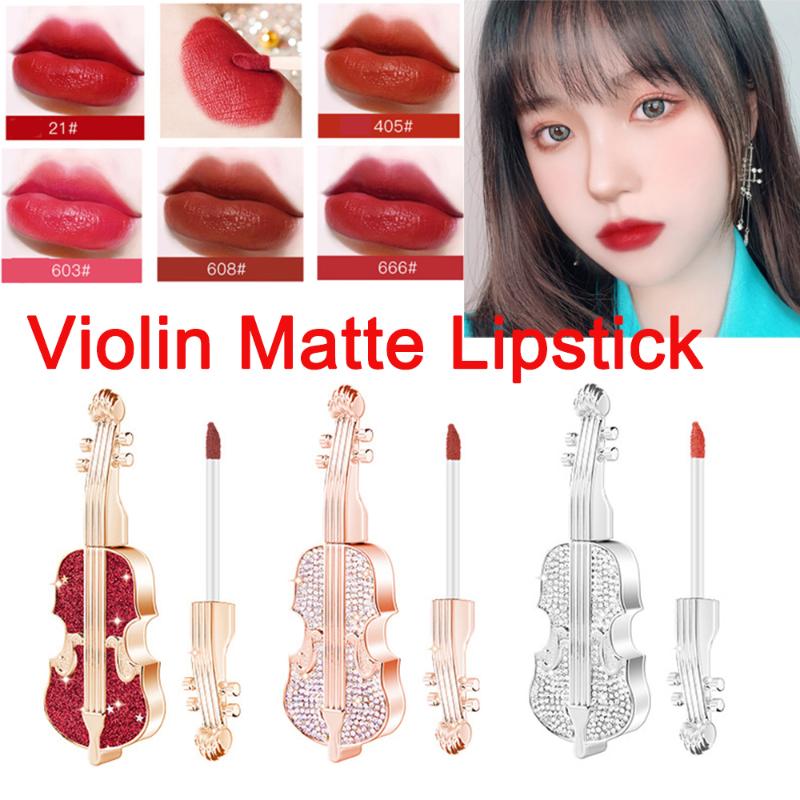 Creative Violin Shape Matte Lipstick Velvet Liquid Lipstick Moisturize Lips Cosmetic Makeup Waterproof Long Lasting Lip Gloss, 666
Creative Violin Shape Matte Lipstick Velvet Liquid Lipstick Moisturize Lips Cosmetic Makeup Waterproof Long Lasting Lip Gloss, 666