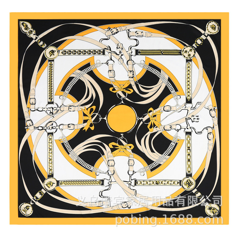 Europe and the United States new fashion silk scarf female 130cm twill mitigation silk big square towel chain stitching print shawl scarf
Europe and the United States new fashion silk scarf female 130cm twill mitigation silk big square towel chain stitching print shawl scarf