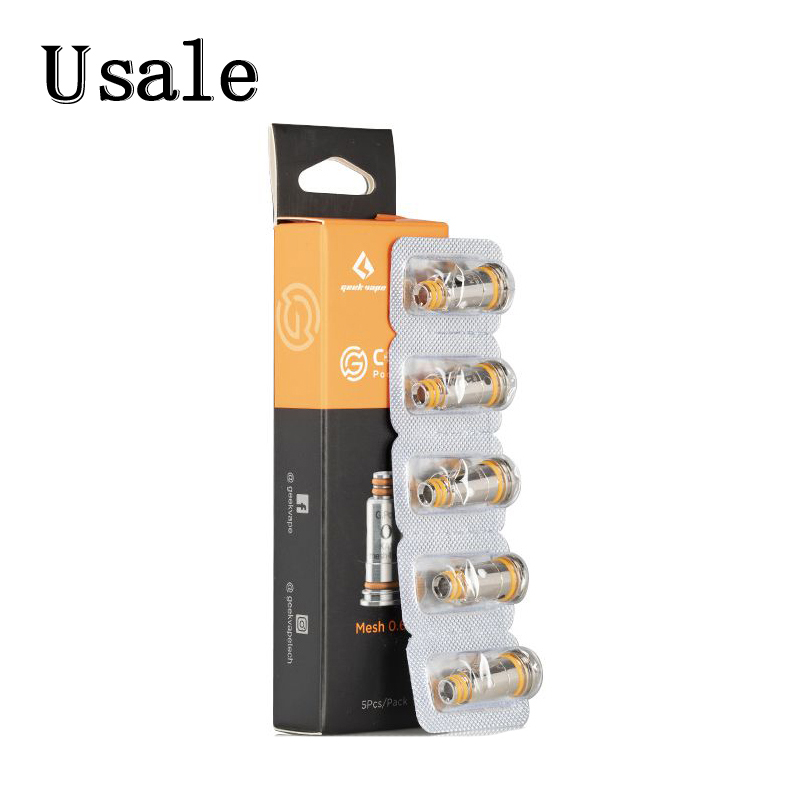 5pcs/Pack Geekvape Aegis Pod G Mesh Coil 1.2ohm 0.6ohm Replacement Coils Head For Geek Vape Aegis Pod System Kit 100% Original
5pcs/Pack Geekvape Aegis Pod G Mesh Coil 1.2ohm 0.6ohm Replacement Coils Head For Geek Vape Aegis Pod System Kit 100% Original