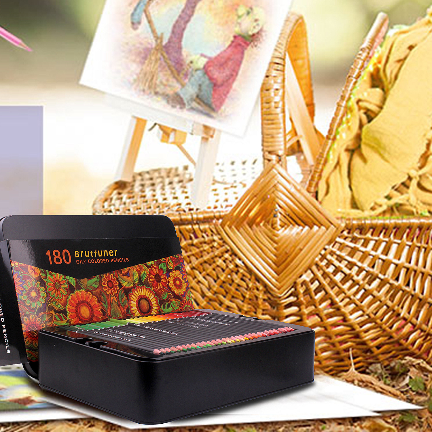 Brutfuner 48/72/120/160/180Color Professional Oil Color Pencils Wood Sketching Colored Pencil School Art Supplies 201223