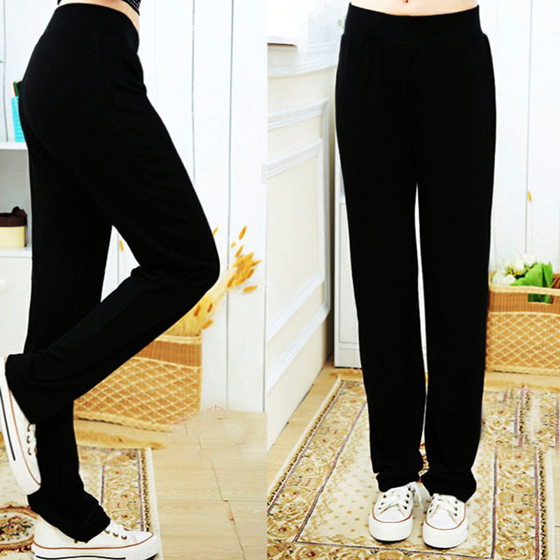 UUG Large Size Women's Straight Pants Autumn Elastic High Waist Trousers Plus Size 4xl 3XL XXL Ladies Pants Black Spring Pants 201106