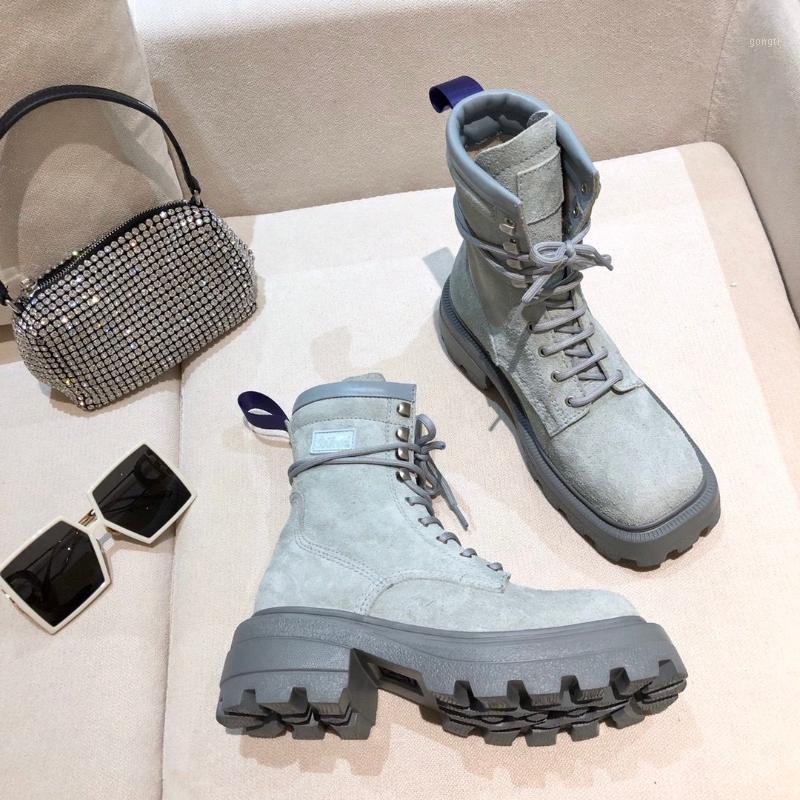 2020 Women Ankle Motorcycle Boots Short Platform Autumn Lace Up Square Toe Genuine Leather Shoes Woman Zapatos De Mujer1, As pics
2020 Women Ankle Motorcycle Boots Short Platform Autumn Lace Up Square Toe Genuine Leather Shoes Woman Zapatos De Mujer1, As pics